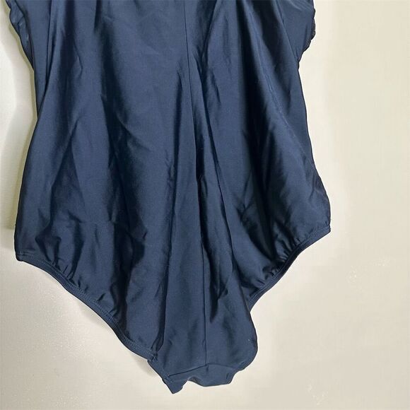 Torrid Women's 2X Black Wireless Lattice Front One Piece Swimsuit - Picture 9 of 15